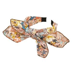 Flower Print Bow Headband